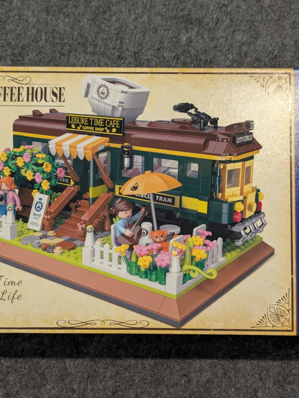 Mini Lego Train Coffee House Building Set 900+ Pieces